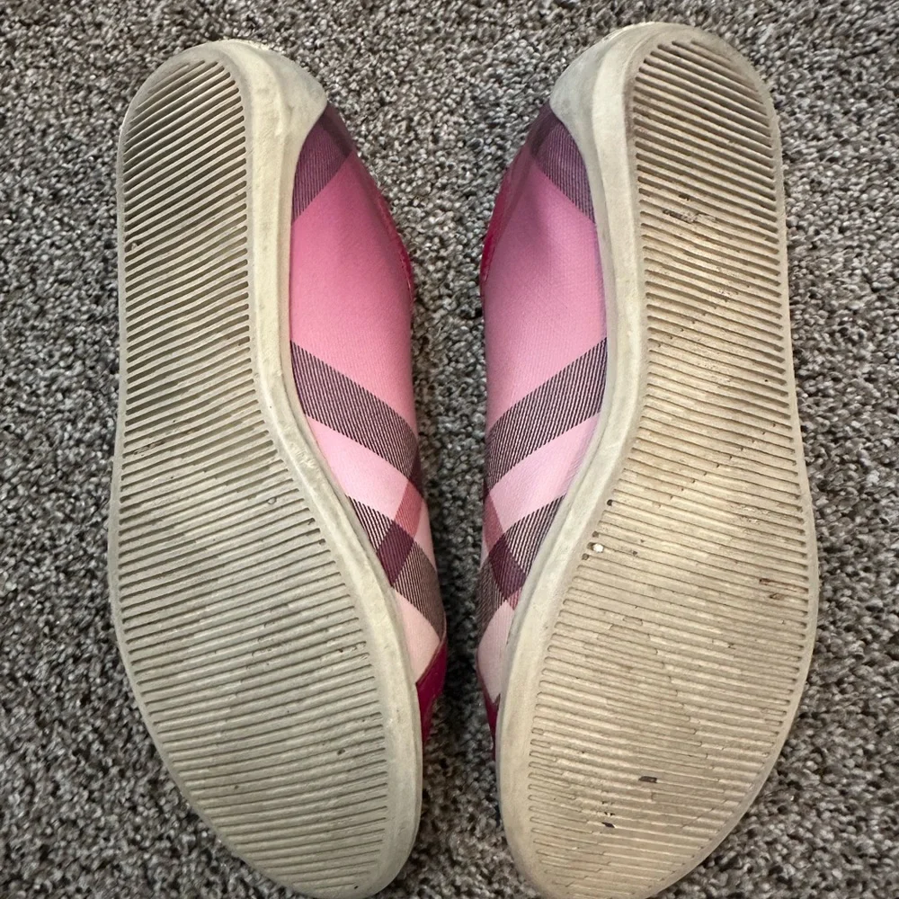 Burberry Pink Plaid Sneakers - Picture 3 of 6